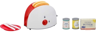 Toaster Frühstücks Spielset 10 tlg. für Spielküche Toast Butter Marmelade Honig