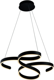 LED Pendelleuchte FRANCIS Anthrazit Stufen Dimmer geschwungen, Breite 72cm