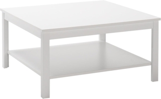 Hanah Home Stylish White Coffee Table, 103 x 60 x 40 cm | 100% Melamine Coated Particle Board, 16 mm Thickness | Perfect for Modern Living Rooms & Spaces