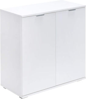 Deuba Kommode Alba mit 2 Türen 71 x 74 x 35 cm Modern Flur Wohnzimmer Sideboard Anrichte Mehrzweckschrank Weiß