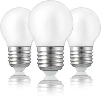 hellum E27 Glühbirne LED mit 2,5 Watt und 250 Lumen, Glühbirne E27 LED warmweiss mit 2700 Kelvin, LED Birne matt, Leuchtmittel Ersatz für 25 Watt Glühbirne E27, G40 LED Birne 209204