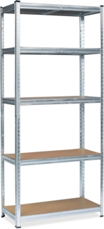 Grafner® Lagerregal 172 x 75 x 30 cm mit 5 Böden max. 375 kg Metall verzinkt Kellerregal Schwerlastregal
