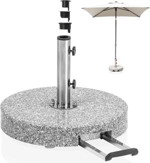 Kettler Easy-Stand Schirmständer Granit/Edelstahl Rohr Griff und Rollen 55 kg