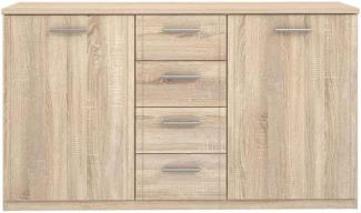 FORTE Gloria Sideboard, Holzwerkstoff, Beige, 147 x 84,3 x 41 cm