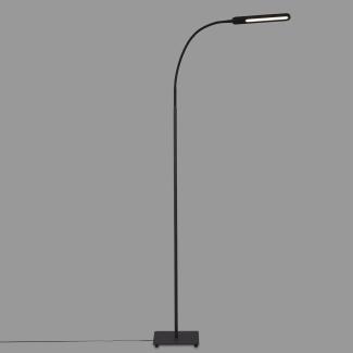 BRILONER - LED Stehlampe mit Touch, dimmbar in Stufen, einstellbar in warmweiß und kaltweiß, Leselampe, Wohnzimmerlampe, Deckenfluter, Standleuchte, Stehleuchte, 20,8 x 20,8 x 183 cm, Schwarz