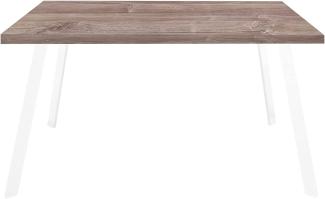 Esszimmertisch ausziehbar rechteckig Edna 2 160 x 90 x 75 Esstisch Weiß/Stirling Oak 13951-160