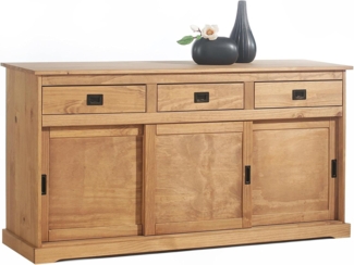 IDIMEX Sideboard SAVONA, Sideboard SAVONA, Kommode, Kiefer massiv, mit 3 Türen Schubladen, Buff