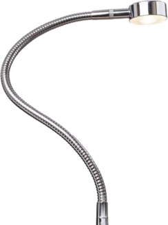 kalb Bettleuchte LED Leseleuchte Bettlampe Flexleuchte chrom silbergrau Touch Schalt, warmweiß