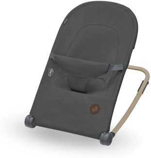 Maxi-Cosi Loa Babywippe, ultrakompakt zusammenklappbare, leichte Babywippe, 2 Liegepositionen, tragbare Babywippe aus 100 % Recyclingmaterialien, 0 bis ca. 6 Monate, 0–9 kg, Beyond Graphite