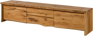 Massivmoebel24 TV-Board (TV-Board Wildeiche 220 x 45 x 50 natur geölt PURE OAK #704)
