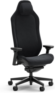 Fractal Design Refine Alcantara Dark Gaming Chair - Ergonomic Office Desk Chair Functionality with 4D Adjustable Armrests, High-Back Support, Lumbar Cushion, and Premium Fabric