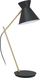 Eglo 98864 Tischleuchte AMEZAGA schwarz, messing L:35,5 B:16 H:57,5cm mit Wippschalter