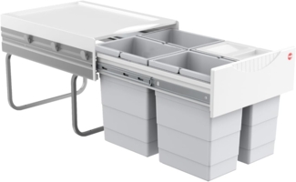 HAILO 3643-14 Abfallsorter 34 (4x8,5) Liter RAUMSPAR TANDEM ab 40 cm Schrankbreite