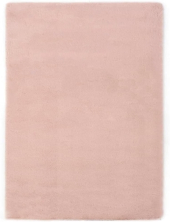 vidaXL Teppich 160 x 230 cm Kunstkaninchenfell Altrosa