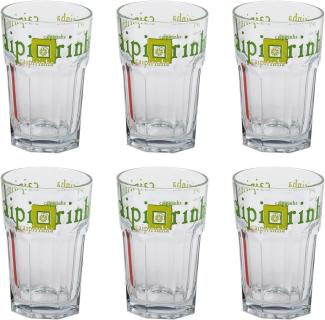 RASTAL 101080 Original Caipirinha-Glas mit trendigem Motiv, 360ml, H 12cm, klar