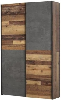 Kleiderschrank Mehrzweckschrank OZZULA Old Wood Vintage und Beton