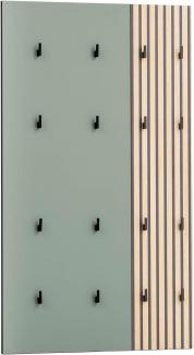 Schildmeyer Alexa, Holzwerkstoff, Akustikpaneel Optik/Pistazie, Hakenpaneel Set