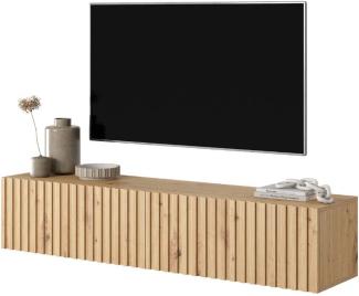 Selsey Telire - TV Lowboard Wotan Eiche Lamellenfront, 140cm