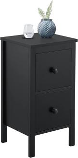 Beistelltisch Urjala Nachttisch 52 x 27 x 25 cm Kaffeetisch Schwarz [en. casa]