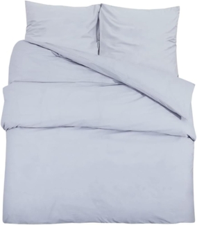 vidaXL Bettwäsche-Set Grau 220x240 cm Baumwolle 136099