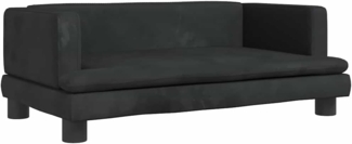 vidaXL Hundebett Schwarz 80x45x30 cm Samt 171898