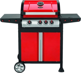 Justus Gasgrill "Genius", rot / schwarz,3+1 Brenner