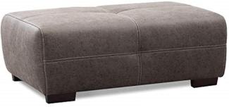 CAVADORE Hocker Mavericco / XXL-Fußbank, Sitzhocker, Polsterbank in Lederoptik / Modernes Design / Passend zu Big Sofa und Ecksofa Mavericco / 108 x 71 x 41 / Braun