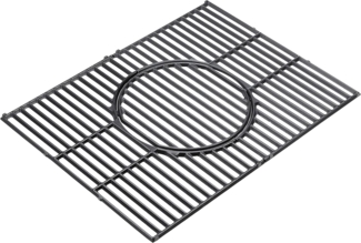Weber Grillroste für Genesis 300 Serie/aus Gusseisen, Gourmet BBQ System, speichert Hitze, sorgt für kräftige Grillmuster – Schwarz (8848)