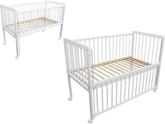 Micoland Beistellbett Kinderbett Beistellbett 2in1 120x60cm