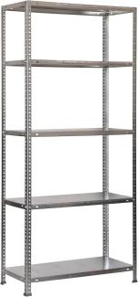 Simonrack Schwerlastregal, Lagerregal, 200 x 100 x 30 Metallregal, Kellerregal, Biegestelle 75 kg, 5 Fachböden, Galvanisiert - Advantage