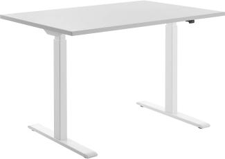 TOPSTAR | Schreibtisch | elektrisch höhenverstellbar | BxT 1200 x 800 mm | Platte lichtgrau | Gestell weiß