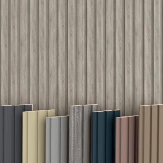 Hexim Wanddekoobjekt Beats Standard Sonoma Oak (Beats Lamellen 2,75m MDF Lamellenwand Wandpaneele Lamellenverkleidung Wandverkleidung Akusiktpaneele Holzpaneele Natur Holz (12 Paneele & Zubehör, Beats Standard Sonoma Oak)