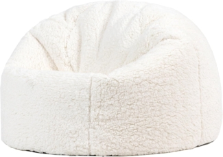 Icon Kingston Sitzsack Kinder, Beige, Fleece Stoff, Sitzsack mit Füllung, Bequemer Kinder Sessel, Kuschelsessel, Lese Sessel, Schlafzimmer, Kinderzimmer, Wohnzimmer