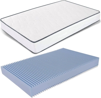 Französische Matratze 140 x 185 x 14 cm Orthopädisch mit Medizinprodukt, Platte aus Waterfoam milbendicht und Futter aus Atmungsaktiv, Matratze außerhalb Maßnahme aus Polyurethan für Bett der