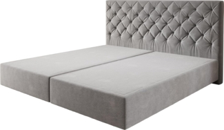Boxspringgestell Dream-Great Mikrofaser Grau 200x200 cm