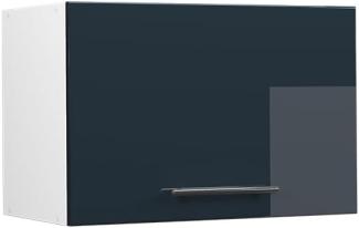 Vicco Hängeschrank Fame-Line Weiß Dunkelblau Hochglanz 60 cm flach