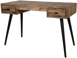 WHITE LABEL LIVING Schreibtisch Leo mit 2 Schubladen