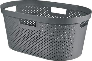 Curver Infinity Recycled 40L laundry basket grey