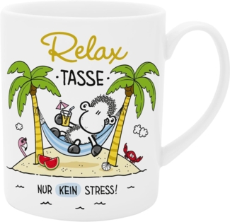 Tasse Tee- Kaffeetasse Kaffeebecher Geschenk XL 60cl Sheepworld RELAX 074124