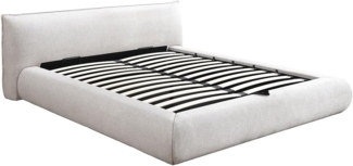 Vente-unique - Bettkasten 180 x 200 cm - Stoff - Beige - MIRSIO