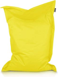 BuBiBag XXL Sitzsack, Outdoor Sitzsäcke für Kinder und Erwachsene, Bodenkissen Beanbag Fatboy wetterfest (Gelb 160x145 cm)