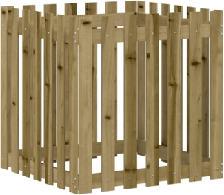 vidaXL Pflanzkübel Latten-Design 70x70x70 cm Kiefernholz Imprägniert 832466
