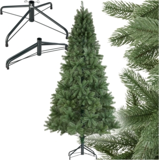 tectake Künstlicher Weihnachtsbaum Christbaum Künstlicher Spritzgussnadeln Dekoration 210 230cm, Undekorierter/Unbeleuchteter Baum, künstlich in Grün, mit Spritzgussnadeln