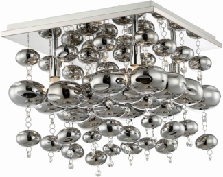 Lindby Deckenleuchten Esfera, Metall, Chrom IP20, 4 x 33 W