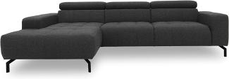 DOMO Collection Cunelli Ecksofa, Sofa mit Rückenfunktion, Polsterecke mit Relaxfunktion, 292 x 175 x 79 cm, Eckcouch in anthrazit