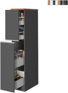 KOCHSTATION Apothekerschrank KS-Sole Breite 30 cm, 2 Auszüge, 4 Fächer