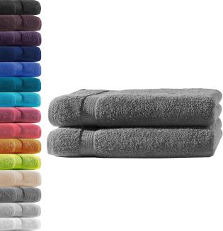 Hometex Premium Textiles Handtuch in Premium Qualität 500 g/m², Feinster Frottier-Stoff 100% Baumwolle, 2x Duschtuch, weich, saugfähig, extra schwer & flauschig - TEST BILD TOP MARKE 2025