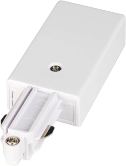 SLV Einspeiser für 1-Phasen HV-Stromschiene, Aufbauversion weiß, Erde links - Zubehör für 1-Phasen Stromschiene