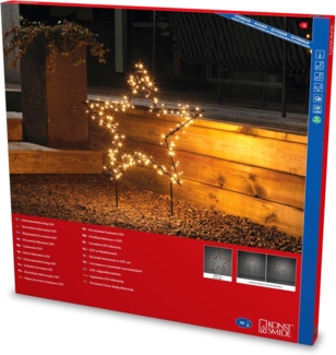 Konstsmide LED Metallstern 65 cm mit 150 Lichtern in Bernstein 4463-800