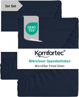 Komfortec Spannbettlaken Boxspringbett bis 15cm - 30cm Matratzenhöhe, Mikrofaser, Gummizug: Rundum, (2 Stück)